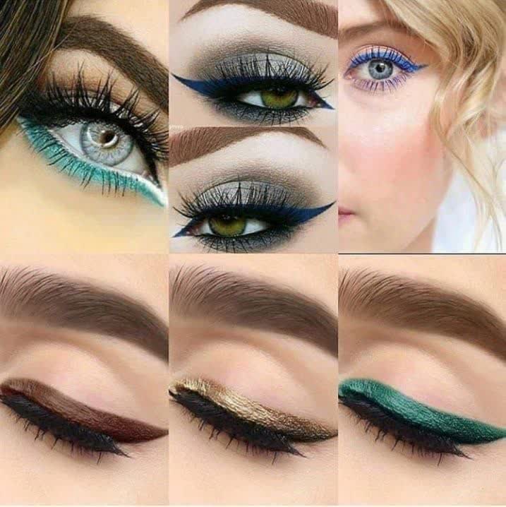 مداد چشم رنگی در ۱۲ رنگ زیبا