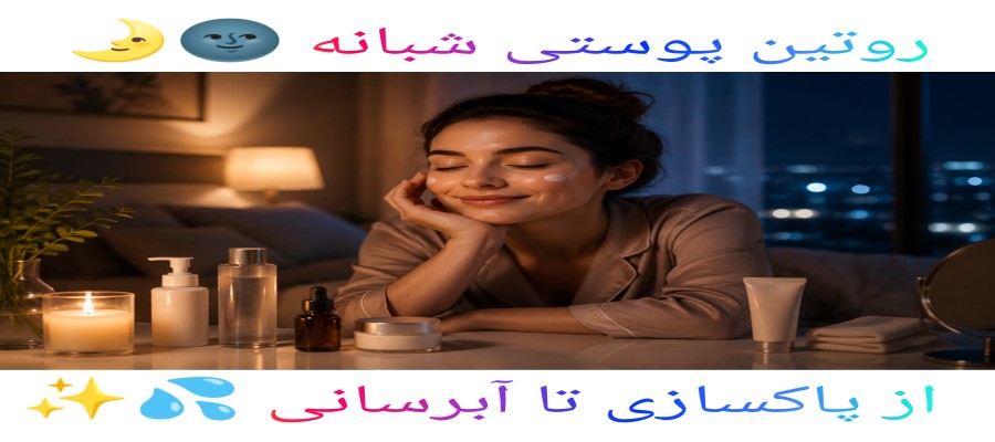 روتین پوستی شبانه؛ از پاکسازی تا آبرسانی💢