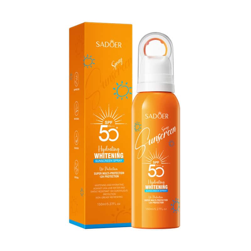 اسپری ضد آفتاب بی رنگ سادور SPF50 حاوی ویتامین C (سری اسپری گرد جدید)